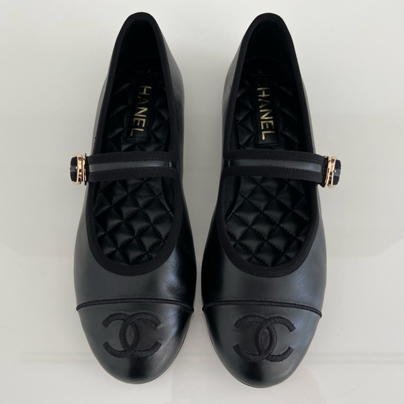 CHANEL 24S BLACK MARY JANES SIZE IT 38 / US 8 NIB! - Picture 3 of 17